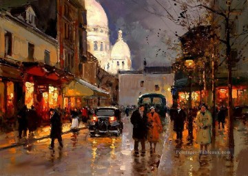 yxj041fD Impressionnisme Parisien scènes Peinture à l'huile